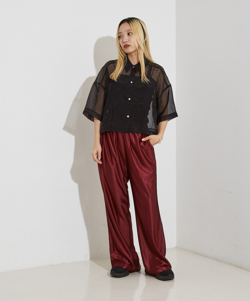 「NOMINE」 イージーパンツ S ネイビー レディース_画像5