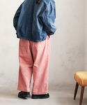 ワイドパンツ パンツ 大人に馴染む、ピンクのコ...の詳細画像1