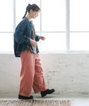 ワイドパンツ パンツ 大人に馴染む、ピンクのコ...の詳細画像2