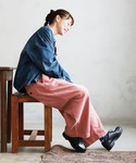 ワイドパンツ パンツ 大人に馴染む、ピンクのコ...の詳細画像4