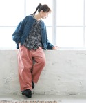 ワイドパンツ パンツ 大人に馴染む、ピンクのコ...の詳細画像5