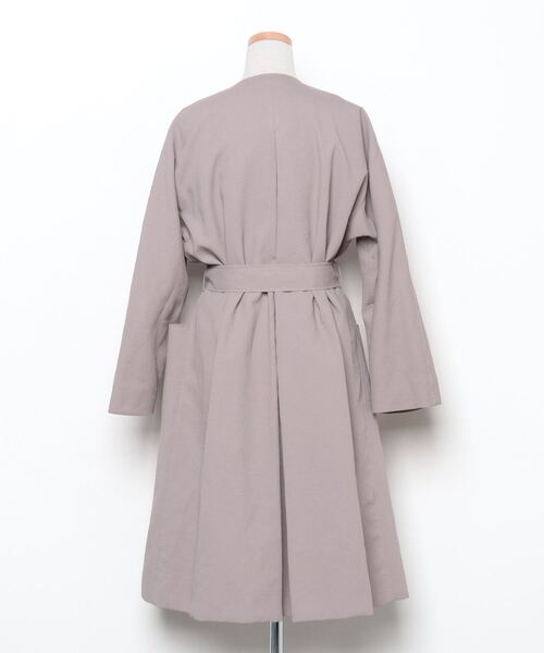 「Mila Owen」 ノーカラーコート 0 グレー レディース_画像2