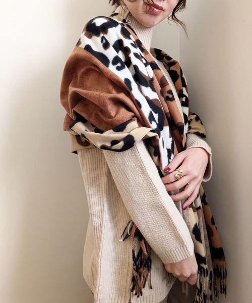 styiro（スタイロ） ストール マフラー 25-26AW新作 レオパード柄大判