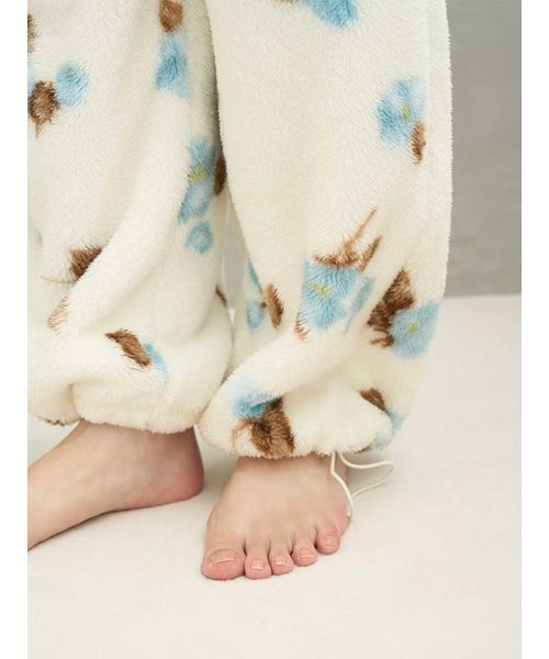 SNIDEL HOME パジャマ ルームウェア ボアフリースロングパンツ