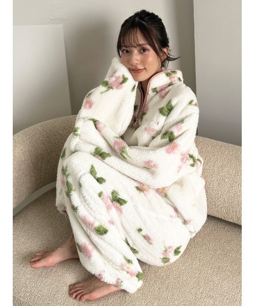 SNIDEL HOME パジャマ ルームウェア ボアフリースロングパンツ