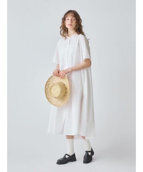 「MidiUmi」 シャツワンピース FREE オフホワイト レディース_画像7