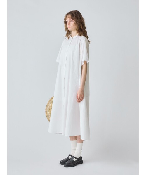 「MidiUmi」 シャツワンピース FREE オフホワイト レディース_画像8
