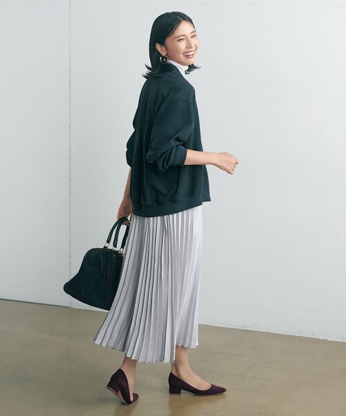 「UNFILO」 プリーツスカート SMALL グレー レディース_画像3