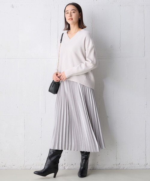 「UNFILO」 プリーツスカート SMALL グレー レディース_画像6