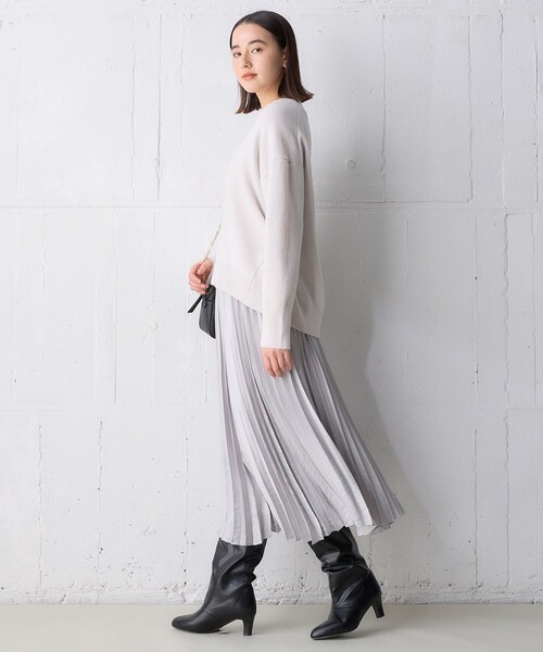 「UNFILO」 プリーツスカート SMALL グレー レディース_画像7