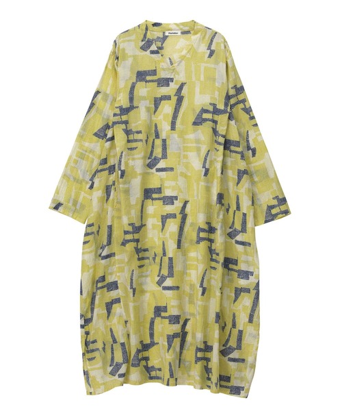 Plantation（プランテーション） 長袖ワンピース M size ライト