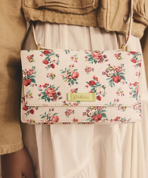 キャスキッドソン 本革 牛革 レザー 花柄 ショルダーバッグ Cath Kidston ショルダーバッグ 斜め掛け 花柄 レディース キャス