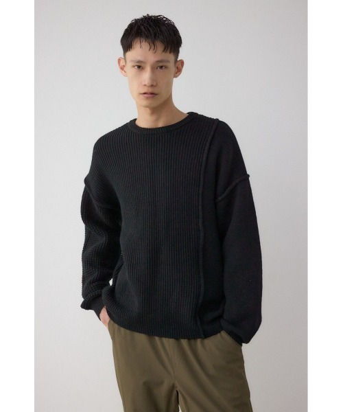 ニット/セーター loose knit tops / BLACK BY MOUSSY BLACK BY MOUSSY（ブラックバイマウジー）の「high neck aze knit tops