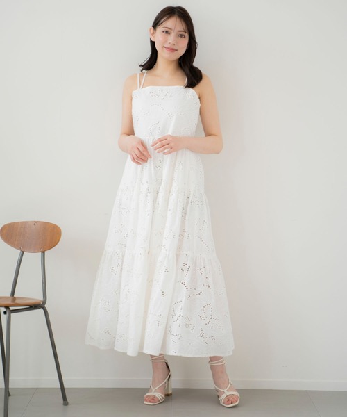 「NOELA」 ノースリーブワンピース S サックスブルー レディース_画像4