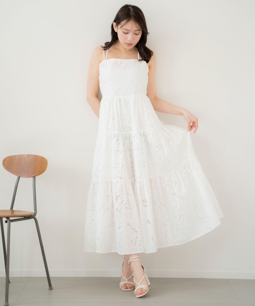 「NOELA」 ノースリーブワンピース S サックスブルー レディース_画像7