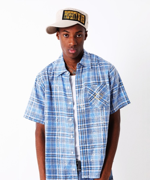 トップス AFB SPANGLE SS SHIRTS AFB（エーエフビー） シャツ SPANGLE SS SHIRTS メンズ : ZOZOTOWN