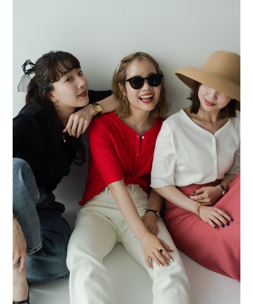 「jumelle」 カーディガン FREE レッド レディース_画像2