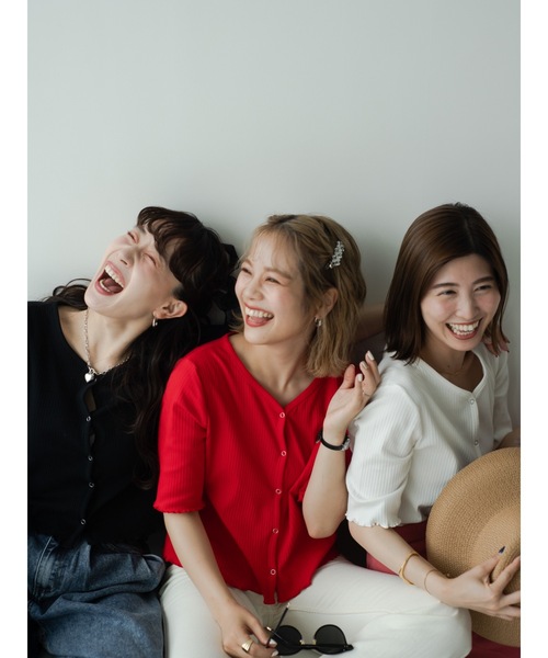 「jumelle」 カーディガン FREE レッド レディース_画像4