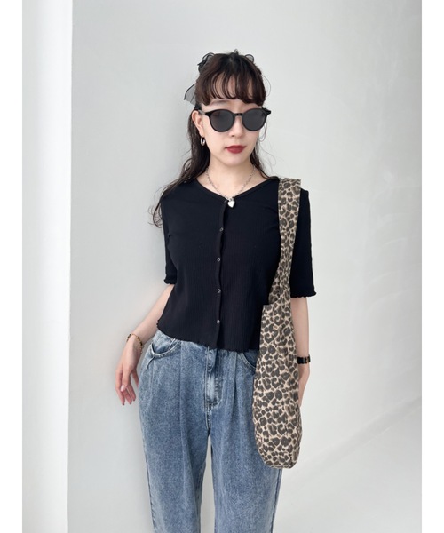 「jumelle」 カーディガン FREE レッド レディース_画像9