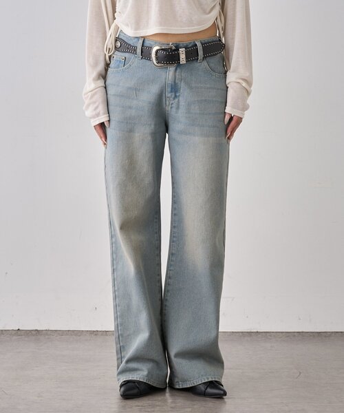 「WHO'S WHO gallery」 デニムパンツ MEDIUM ブルー系その他 レディース_画像6