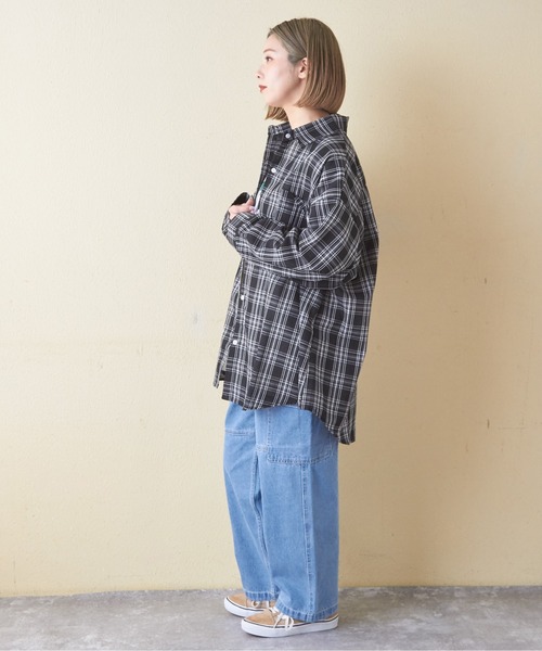 「CUBE SUGAR」 長袖シャツ M ネイビー レディース_画像8