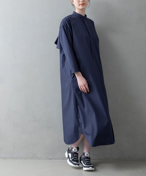 「MARECHAL TERRE」 長袖ワンピース MEDIUM インディゴブルー レディース_画像3