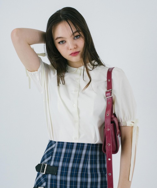 「TINA：JOJUN」 半袖シャツ M クリーム レディース_画像3