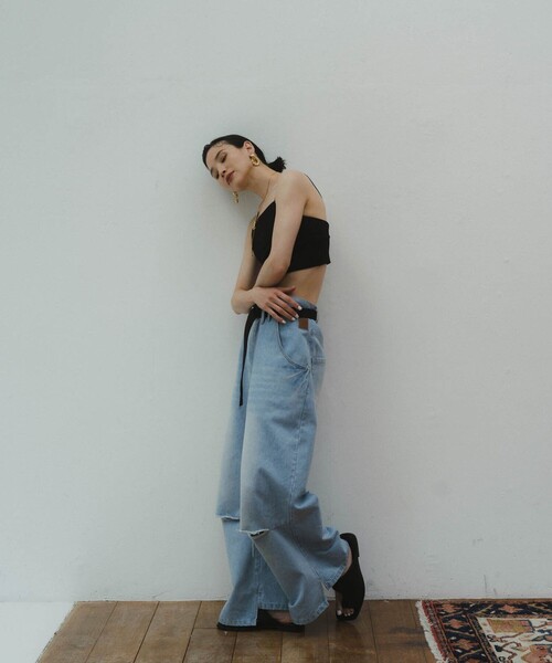 Knuth Marf 茶　ブーツカットデニム Knuth Marf（クヌースマーフ） ブーツカットデニムパンツ X-SMALL