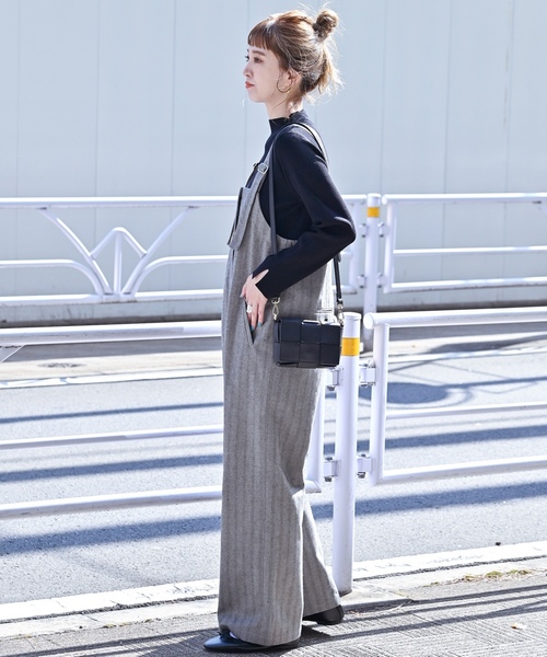 「B.C STOCK」 「Simplicite」オーバーオール FREE チャコールグレー レディース_画像2