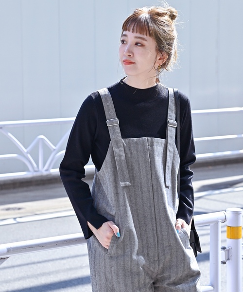 「B.C STOCK」 「Simplicite」オーバーオール FREE チャコールグレー レディース_画像5