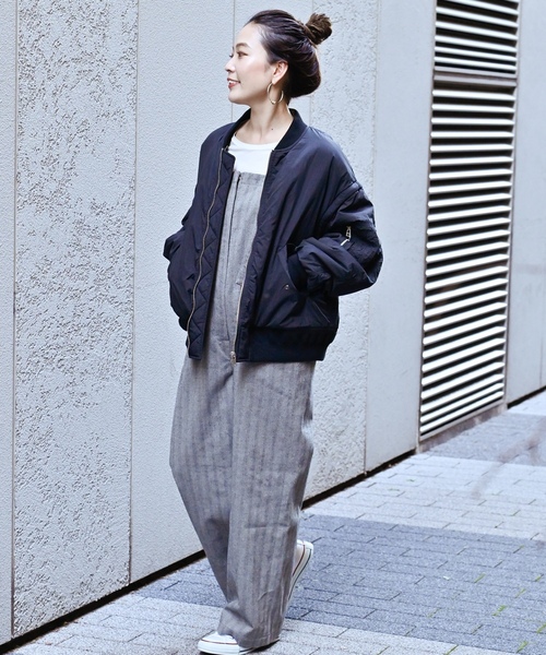 「B.C STOCK」 「Simplicite」オーバーオール FREE チャコールグレー レディース_画像8