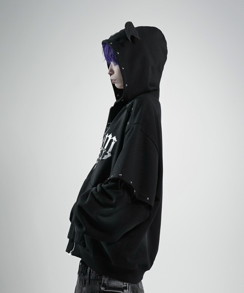 レフレム ZIPデザインデビルパーカー REFLEM（レフレム） パーカー 「REFLEM/レフレム」デビルレイヤードZIP