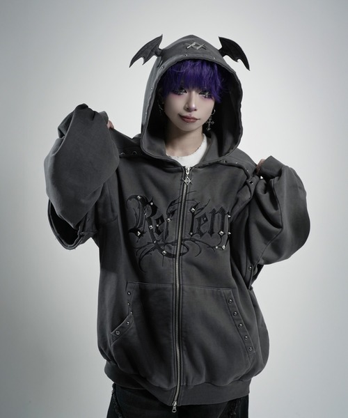 REFLEM レフレム DEVIL デザイン ZIPパーカー ジップアップ REFLEM（レフレム）の「『REFLEM/レフレム』DEVILデザインZIPパーカー