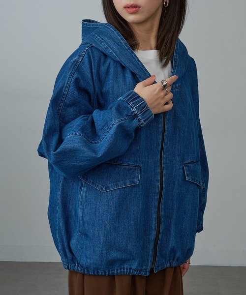 VACHEMENT Gジャン風ブルゾン VACHEMENT デニムジャケット gジャン 「VACHEMENT」フードジップデニム