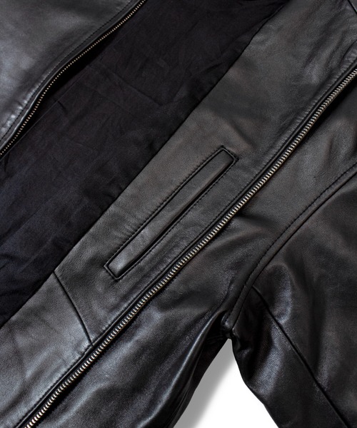 「SKOOKUM」 レザージャケット S ブラック メンズ_画像5