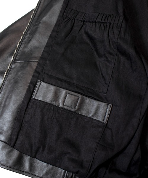 「SKOOKUM」 レザージャケット S ブラック メンズ_画像6