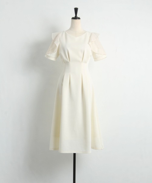「tocco closet」 半袖ワンピース M グレー系その他 レディース_画像3