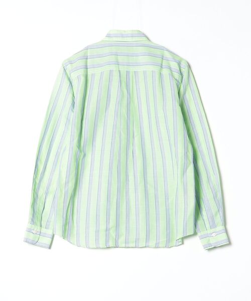 「SAN FRANCISCO」 ストライプ柄長袖シャツ M グリーン メンズ_画像2