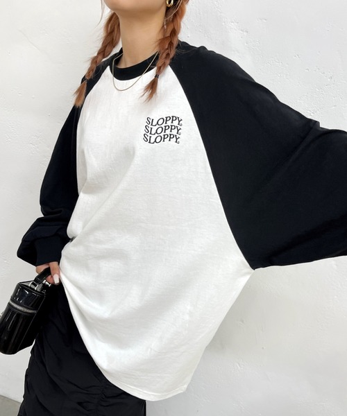 「WHO'S WHO gallery」 「sloppy」長袖カットソー FREE グレー レディース_画像2