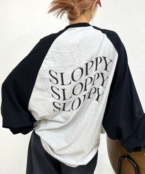 「WHO'S WHO gallery」 「sloppy」長袖カットソー FREE グレー レディース_画像6