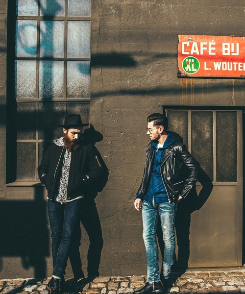 「CRIMIE」 ジップアップパーカー M ブルー メンズ_画像4