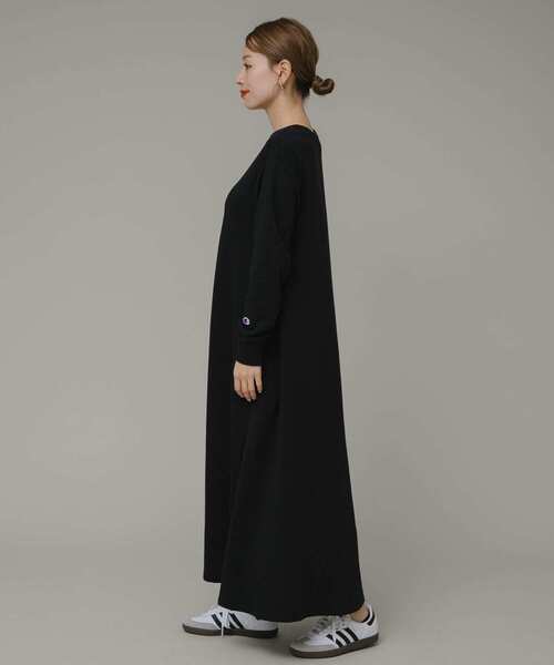 Champion（チャンピオン） 長袖ワンピース FREE ブラック レディース