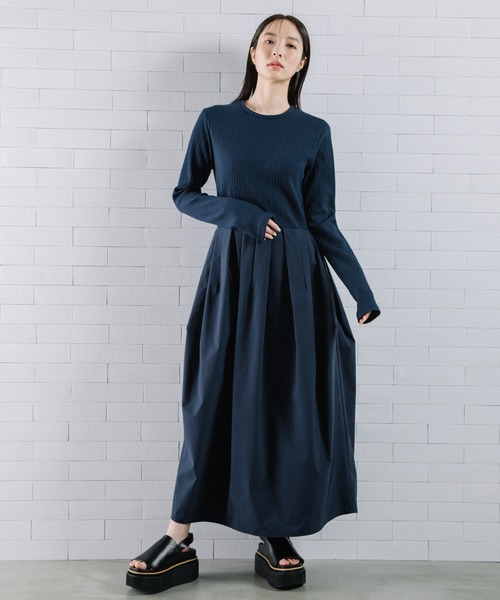 「MARECHAL TERRE」 ドッキングワンピース MEDIUM ブラック レディース_画像2