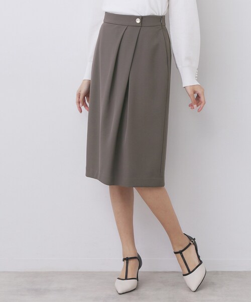 index（インデックス） スカート アシンメトリーストレッチタックス