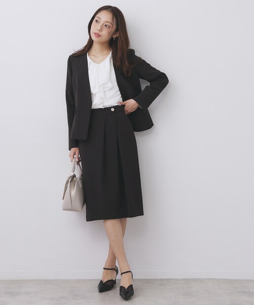 index（インデックス） スカート アシンメトリーストレッチタックス