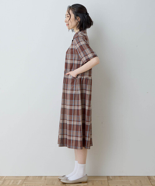 「DECOY SINCE 1981」 半袖ワンピース 9号 ネイビー レディース_画像4