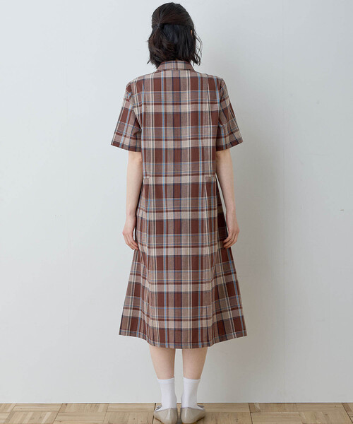「DECOY SINCE 1981」 半袖ワンピース 9号 ネイビー レディース_画像5
