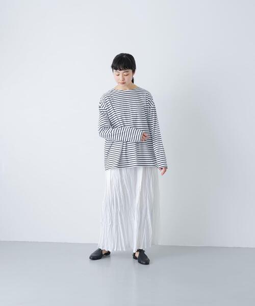 かぐれ tシャツ ハイツイストボーダーカットソー レディース