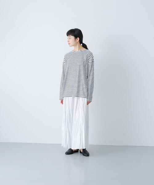かぐれ tシャツ ハイツイストボーダーカットソー レディース