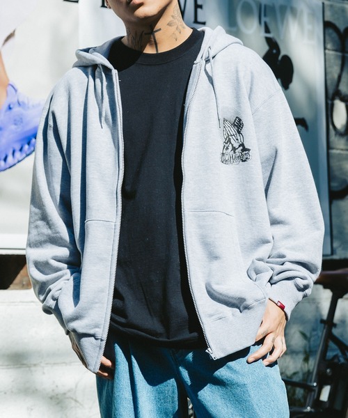 「NineMicrophones」 プルオーバーパーカー SMALL ホワイト メンズ_画像7